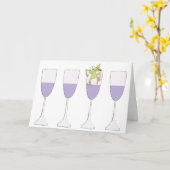 過ぎ越しの挨拶状「ワインを過ぎ去る」 カード (黄色い花)