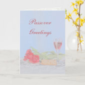 過ぎ越しの挨拶：信仰の反映 カード (黄色い花)