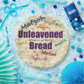 過ぎ越しの祝いのためのMatzahの紙皿をいかに綴るか ペーパープレート (パーティー)