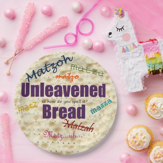 過ぎ越しの祝いのためのMatzahの紙皿をいかに綴るか ペーパープレート (パーティー)