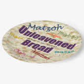 過ぎ越しの祝いのためのMatzahの紙皿をいかに綴るか ペーパープレート (アングル)