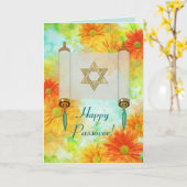 過ぎ越しの祝いの挨拶 カード (黄色い花)