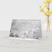 過ぎ越しの祝いのHaggadahからのパレスチナの地図、 カード (黄色い花)