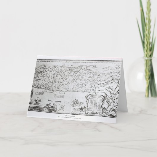 過ぎ越しの祝いのHaggadahからのパレスチナの地図、 カード (正面)