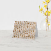 過ぎ越しの祝いのMatzohの挨拶状の~はカスタマイズ! カード (黄色い花)