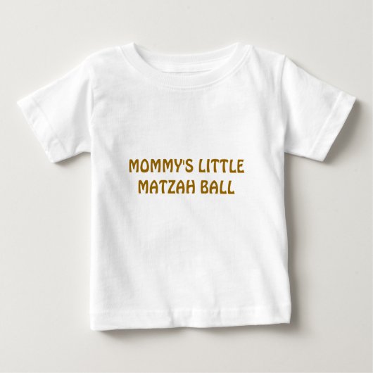 過ぎ越しの祝いPESACHのTシャツの子供へのMATZAHの球 ベビーTシャツ (正面)
