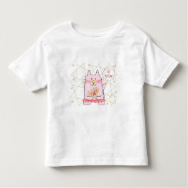 過ぎ越しピンクの猫バレリーナ·トドラーTシャツ トドラーTシャツ