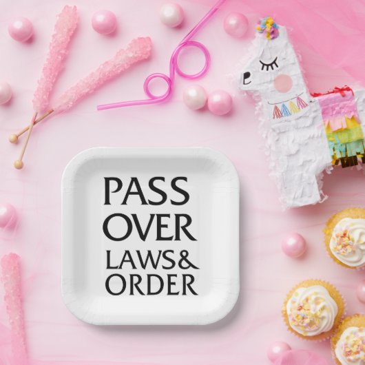 過ぎ越し。法律と命令。ユダヤ人ユーモアギフトアイディア ペーパープレート (パーティー)