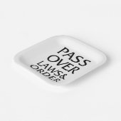 過ぎ越し。法律と命令。ユダヤ人ユーモアギフトアイディア ペーパープレート (傾斜あり)