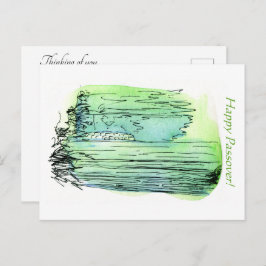 過ぎ越し、私たちは一緒に緑の森 ポストカード