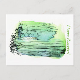 過ぎ越し、私たちは一緒に緑の森 ポストカード
