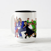 過ごし若者ダンスタソン二音コーヒーマグ ツートーンマグカップ (正面左)