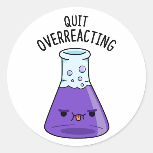 過やめ反応おもしろい化学パン ラウンドシール (正面)