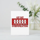 過人口を減らす!ネコ ポストカード (スタンド正面)