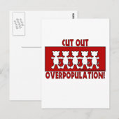 過人口を減らす!ネコ ポストカード (正面/裏面)