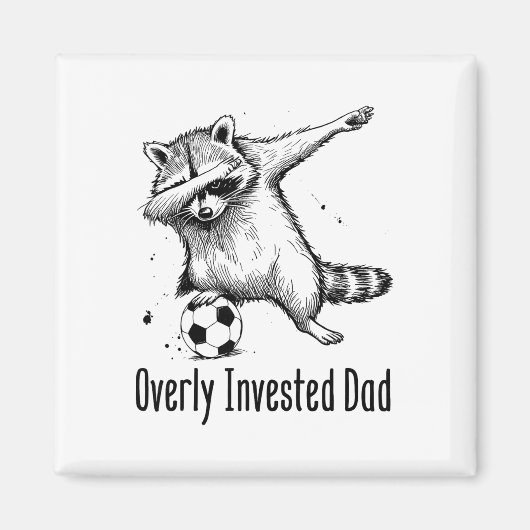 過保護なパパ サッカー応援グッズ おもしろパロディ マグネット (正面)