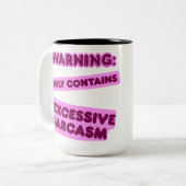 過剰な皮肉を含む可能性がある ツートーンマグカップ (正面左)