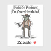 過剰に刺激されたカウボーカエルのカエルのステッキを掴む シール (シート)