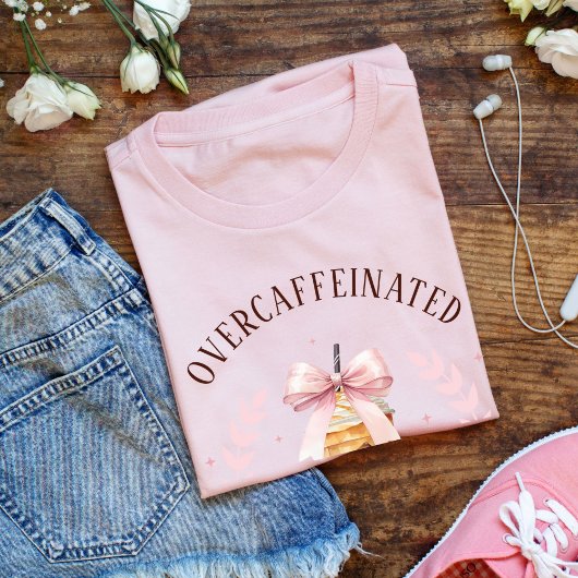 過剰カフェインの花嫁の友人会 名前入り アイスコーヒー Tシャツ