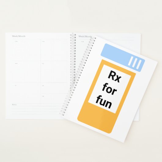過剰サイズのおもしろい薬剤ボトル プランナー手帳 (ディスプレー)