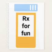 過剰サイズのおもしろい薬剤ボトル プランナー手帳 (正面)