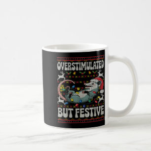 過剰刺激だけどお祭り気分なポッサムのクリスマスアガるよろしくないスウェット コーヒーマグカップ