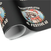 過剰刺激とフェスティバルAfフェラルラクーンクリスマス ラッピングペーパー (ロールコーナー)