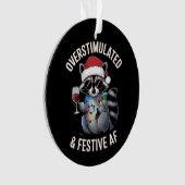 過剰刺激とフェスティバルAFラクーンエスプレッソ恋人 オーナメント (正面)