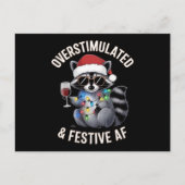 過剰刺激とフェスティバルAFラクーンエスプレッソ恋人 シーズンポストカード (正面)