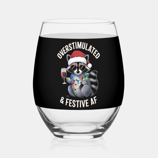 過剰刺激とフェスティバルAFラクーンエスプレッソ恋人 ステムなしワイングラス (裏面)