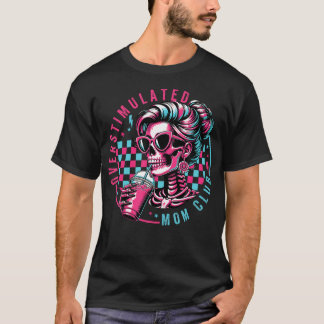 過剰刺激ママ倶楽部 メンタルヘルス スケルトン Tシャツ