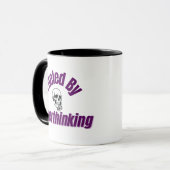 過剰思考で燃料 – はっきりしたスカルマグカップ マグカップ (正面左)