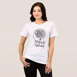 過剰思考とカフェイン迷路の頭 トライブレンドTシャツ