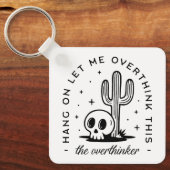 過剰思考のおもしろい引用文 キーホルダー (正面)