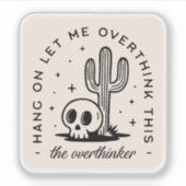 過剰思考のおもしろい引用文 シール (正面)