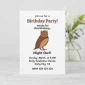 過剰思考の夜ふかしフクロウ 楽しい誕生日パーティー 招待状 (スタンド正面)