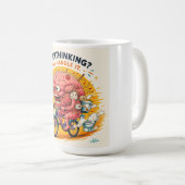 過剰思考は任せてシャツ コーヒーマグカップ (正面右)
