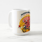過剰思考は任せてシャツ コーヒーマグカップ (正面左)