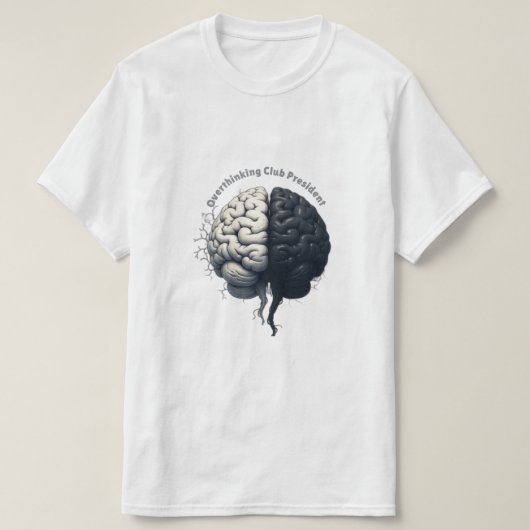 過剰思考クラブ会長 Tシャツ (デザイン正面)