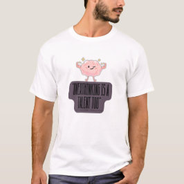 過剰思考者のための面白いブレイン・パワー・アパレル Tシャツ