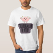 過剰思考者のための面白い脳力アパレル Tシャツ (正面)