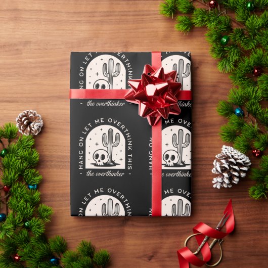 過剰思考者は暗いユーモアのウィッチーな黒を内向的に ラッピングペーパー (クリスマスギフト)