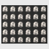 過剰思考者は暗いユーモアのウィッチーな黒を内向的に ラッピングペーパー (フラット)