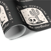 過剰思考者は暗いユーモアのウィッチーな黒を内向的に ラッピングペーパー (ロールコーナー)