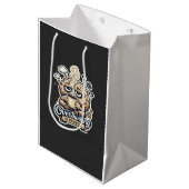 過剰思考進行中Tシャツ | 共感できるデザイン ミディアムペーパーバッグ (正面アングル)