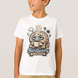 過剰思考進行中Tシャツ | 共感できるデザイン Tシャツ