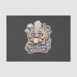 過剰思考進行中Tシャツ | 共感できる 薄葉紙