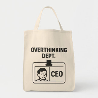 過剰思考部 – CEO おもしろ ミニマリスト トートバッグ