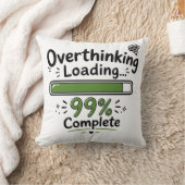 過剰思考 ローディング 99% 完了 面白い引用 クッション (ブランケット)