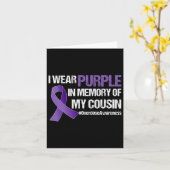 過剰摂取の意識向上 私は従兄弟を忘れない 1 カード (黄色い花)